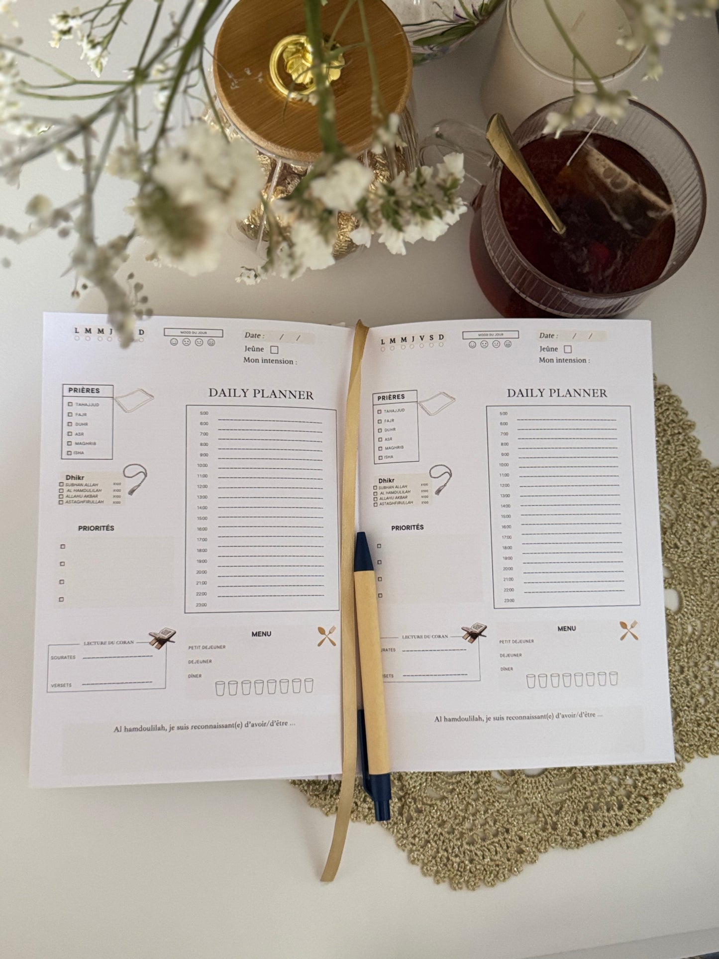 Muslim planner (6 mois) : Foi, Productivité & Harmonie